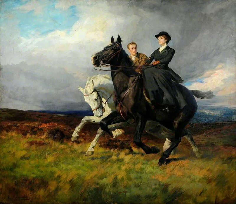 Учительница кони. Элизабет Кемп Уэлч художник всадники. Lucy Elizabeth Kemp Welch. Lucy Kemp-Welch. The Riders. 1911.