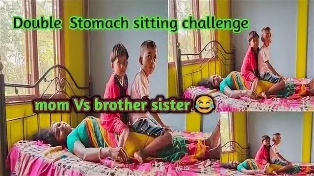 Stomach sitting Challenge/funny Challenge!. Челлендж с сестрой