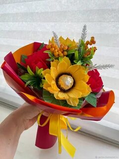 Букет на 1 сентября учителю из конфет