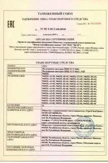 Дата выдачи одобрения типа тс в эптс