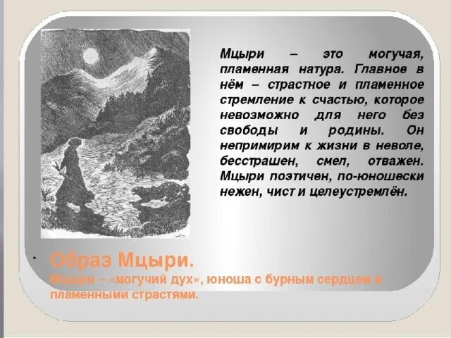 Образ главного героя в поэме Мцыри кратко. Лермонтов м.ю "Мцыри" 1839. «Мцыри» (1840).