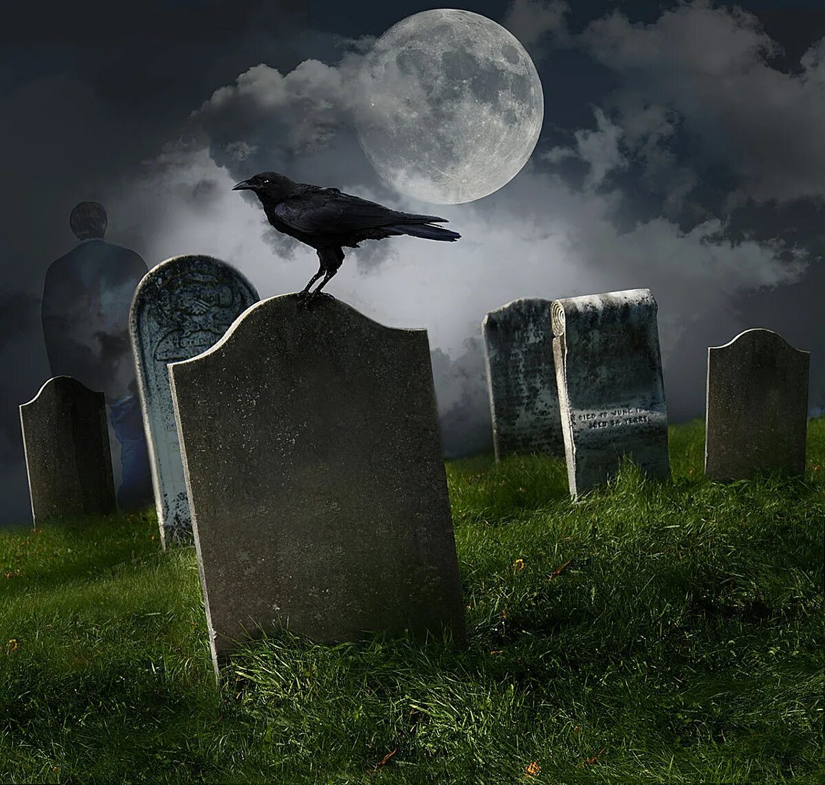 Мрачное кладбище. Кладбище черный.