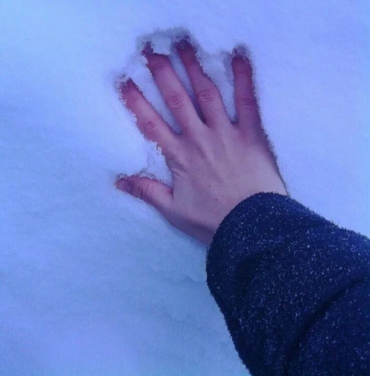Еще одним холодным утром руки. Руки зимой. Ледяные руки. Снег в руках.