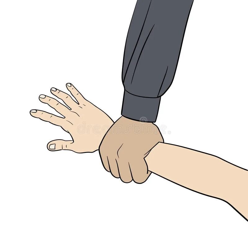 To grab the hand