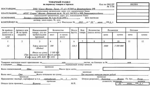 Ответственный за оформление документов о приемке