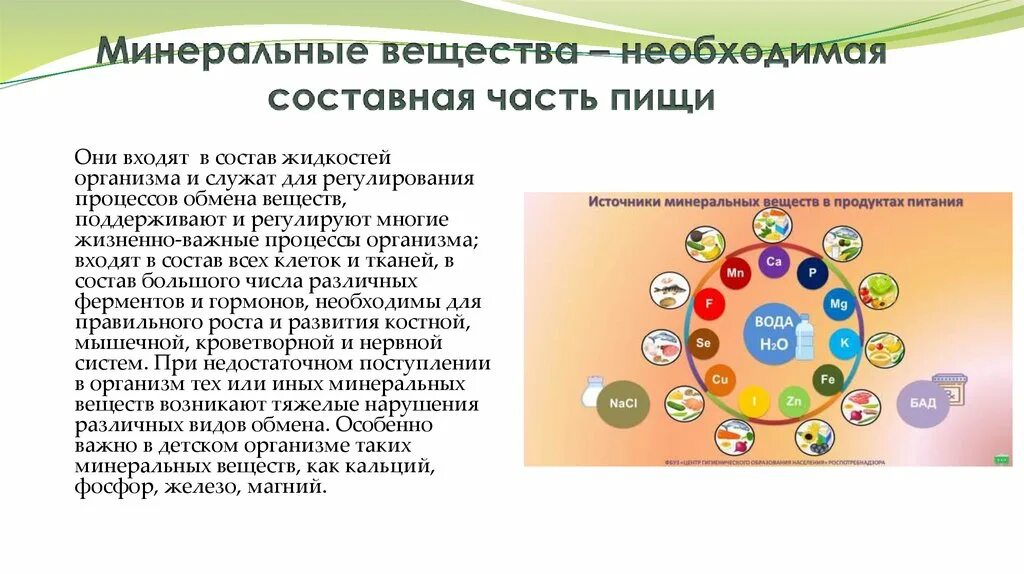 Минеральные вещества вода тест. Минеральные вещества. Минеральные вещества необходимы для. Основные составные части пищи. Минеральные вещества гигиена.