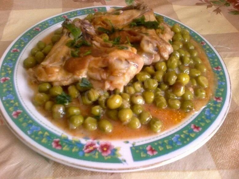 Рецепт курицы с горошком