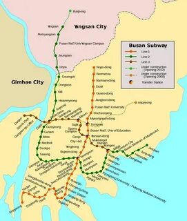 Карта метро пусана