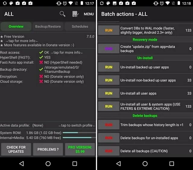 Titanium Backup. Titanium Backup вид приложения. Виртуальная машина для андроид с рут правами. Android изменить физические кнопки через редактор root.