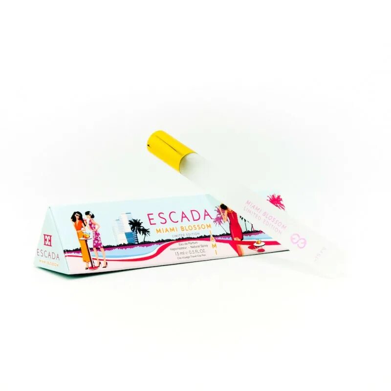 Escada blossom. Духи 15 мл Escada Miami. Туалетная вода Эскада Майами блоссом. Escada Miami Blossom Limited Edition. Духи Escada Miami Blossom ручки.