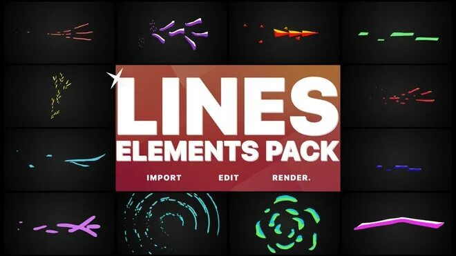 Flashing lines. Линии Флэша. Elements animation Pack AE.