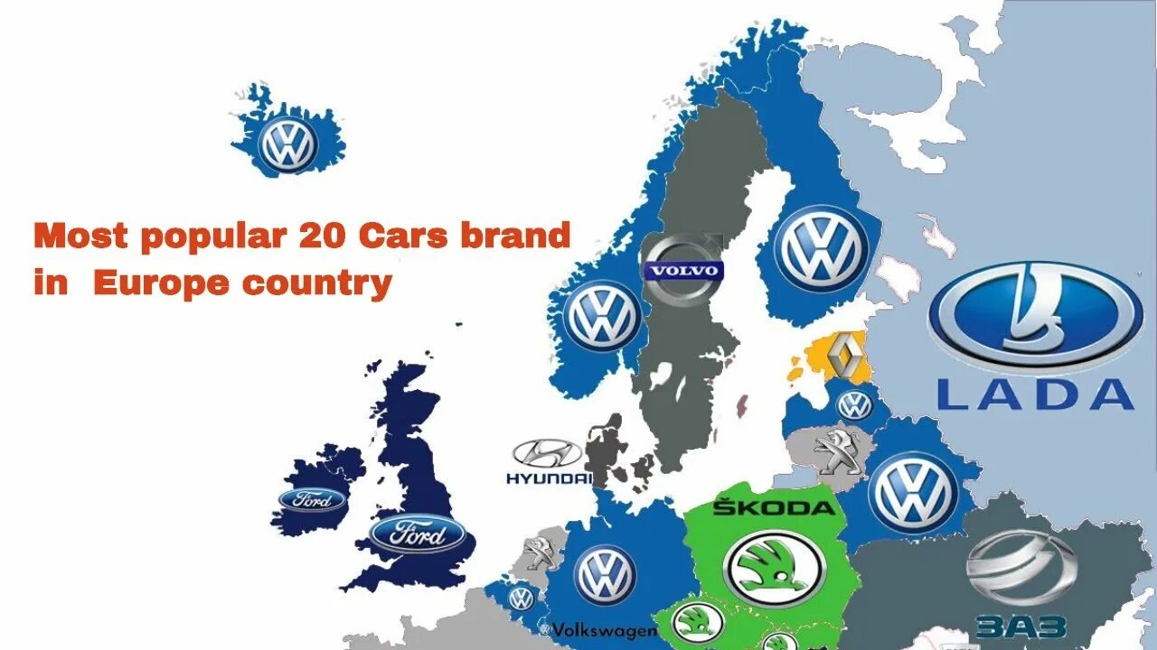 Popular car brands. Most popular car brands in Europe. Auto brands. Европа сервис.