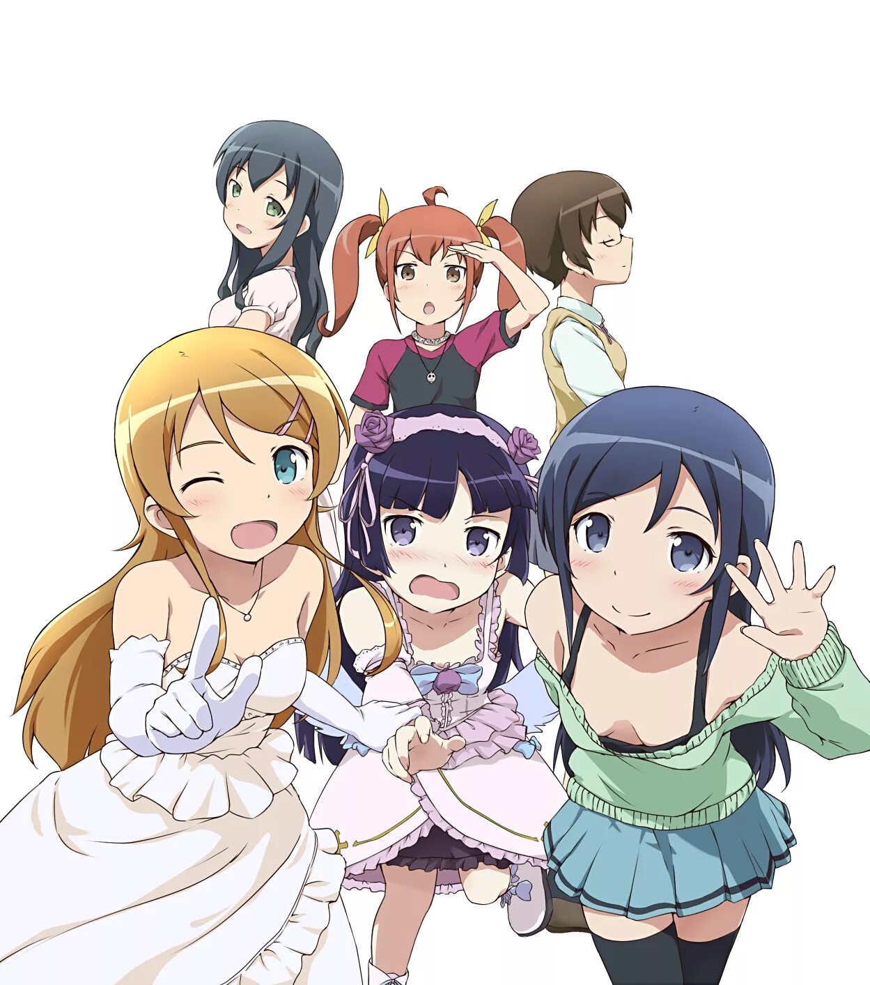 This is my little sisters. Кирино Косака. Oreimo Кирино Рури. Аясе Арагаки.