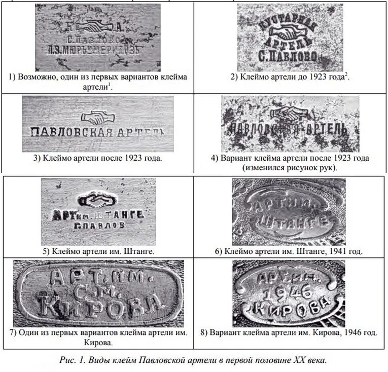 Клейма артелей. Артель им Кирова г Павлово клеймо. Павловский завод им Кирова клеймо по годам. Клеймо артели. Павловская Артель клеймо.