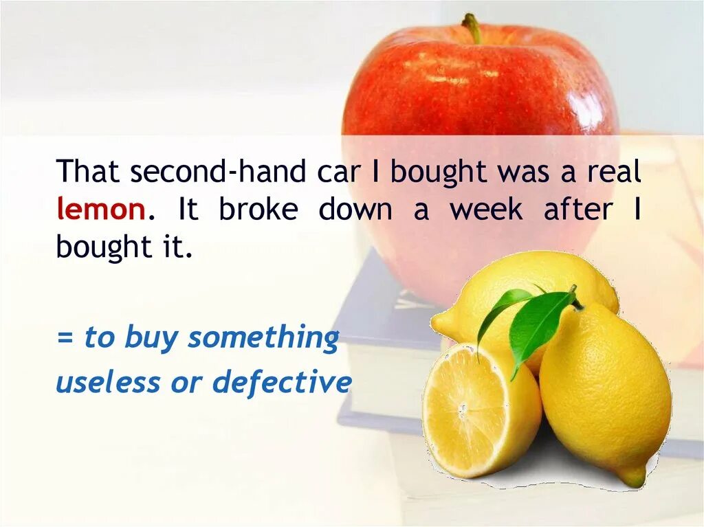 To be a lemon