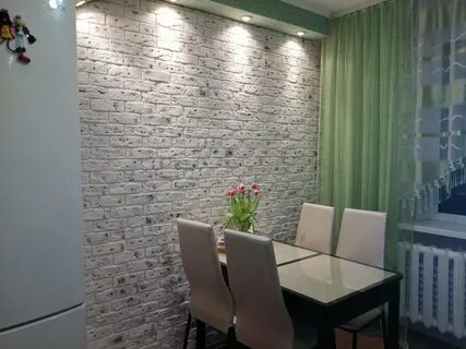 Декоративный кирпич стена кухня