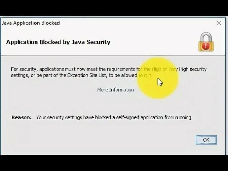 Java security blocked. Java security blocked
