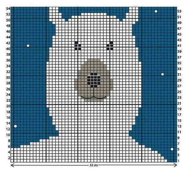 Вязание спицами медведь схема WitchWolfWeb Creations: Spirit Bear Chart Cross stitch, Cross stitch charts, Kni