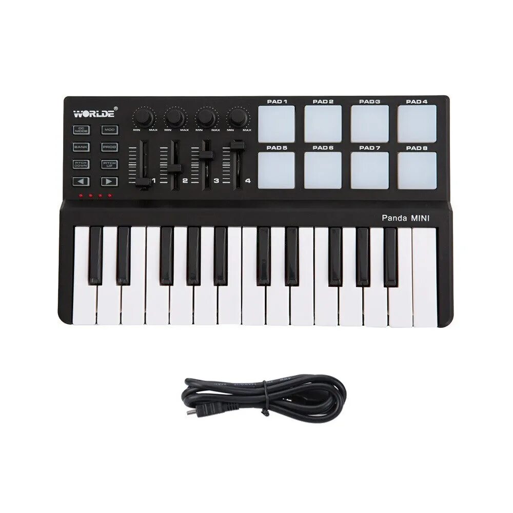 Бит клавиатура. Midi-клавиатура worlde panda 25. миди клавиатура worlde panda. миди клавиатура panda mini. midi клавиатура worlde mini.