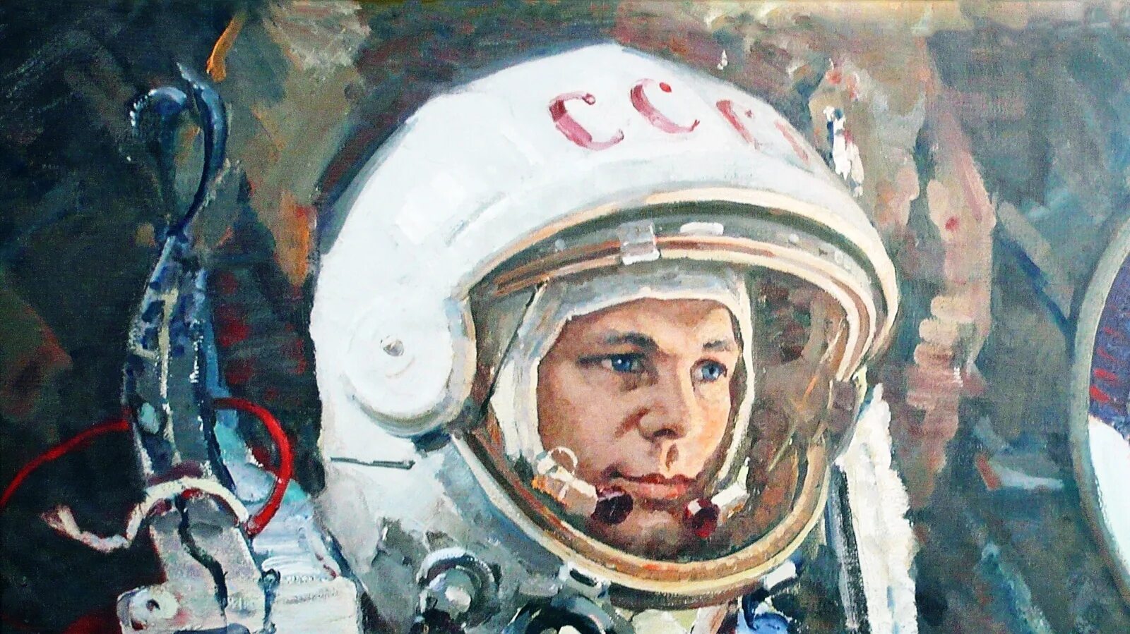 Портрет гагарина на день космонавтики