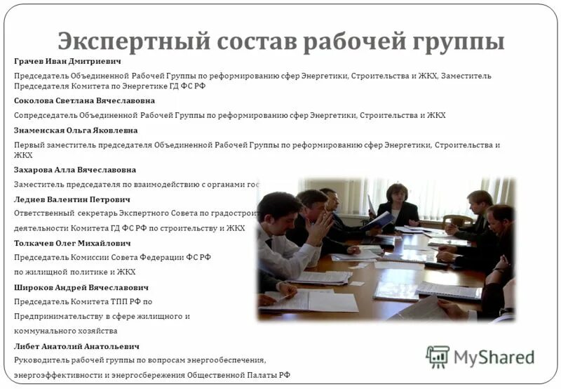 экспертные рабочие группы