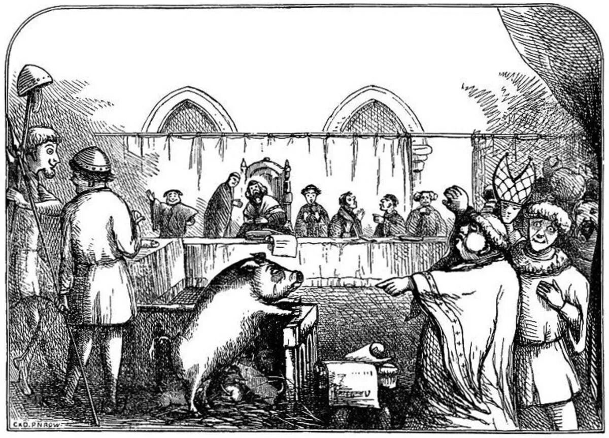 Самое раннее упоминание. Суд над животными в средневековой Европе. Средневековье суд над свиньей. Казнь животных в средние века.