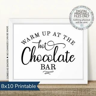 Template hot cocoa sign printable