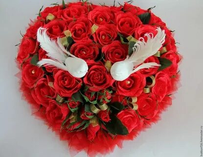 Сердце из конфет