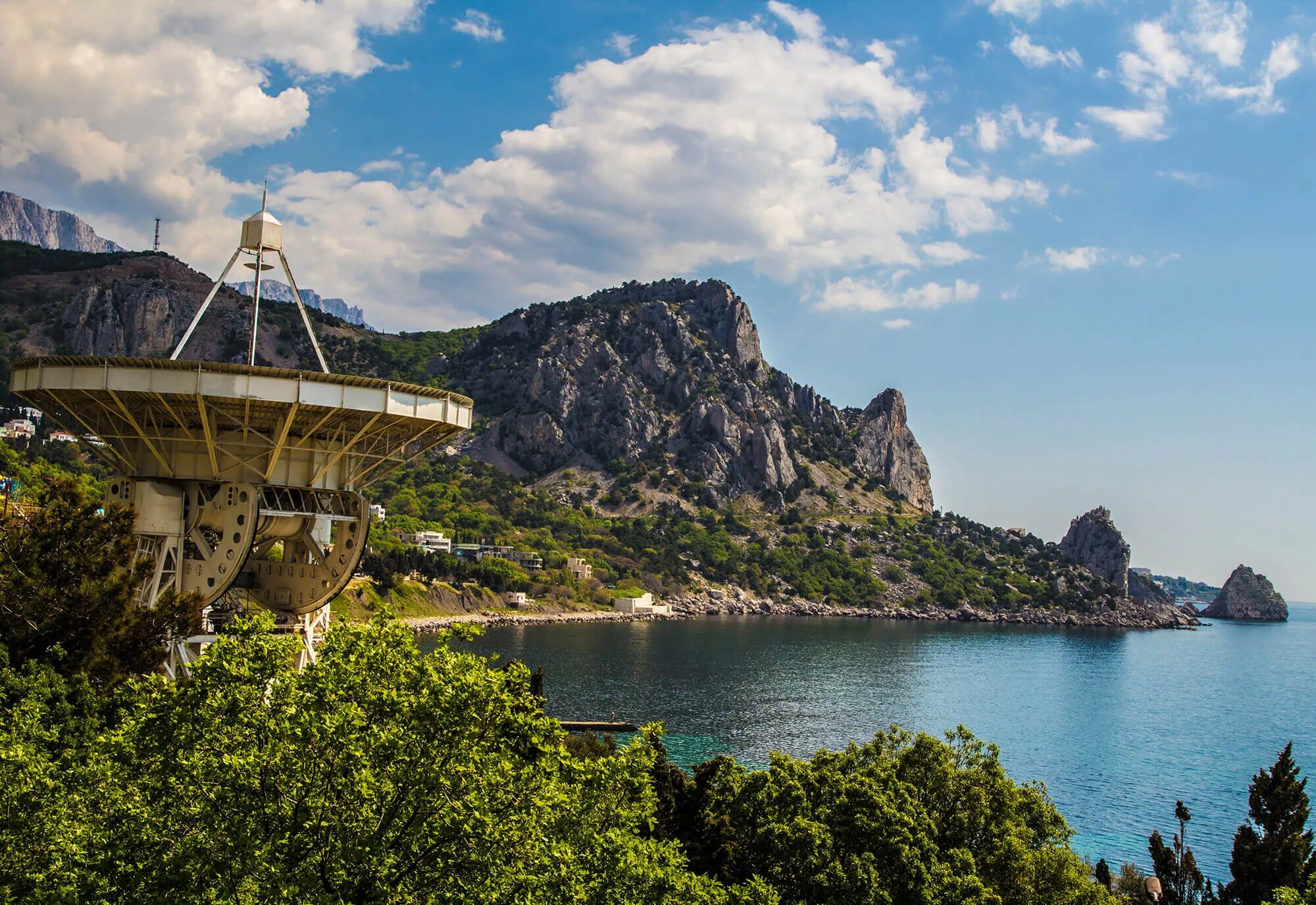 Крым где переночевать. Южный берег Крыма Кацивели. Кацивели Ялта. РТ 22 Кацивели. Крымская обсерватория Кацивели.