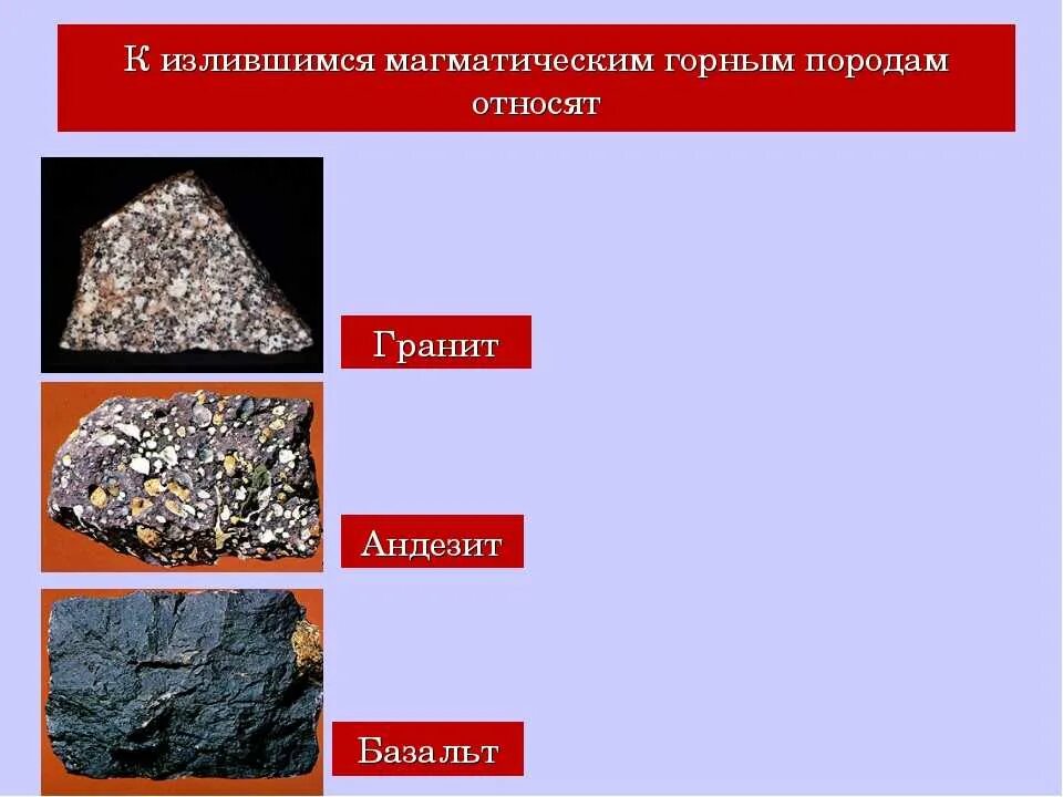 Базальт относится к горным породам