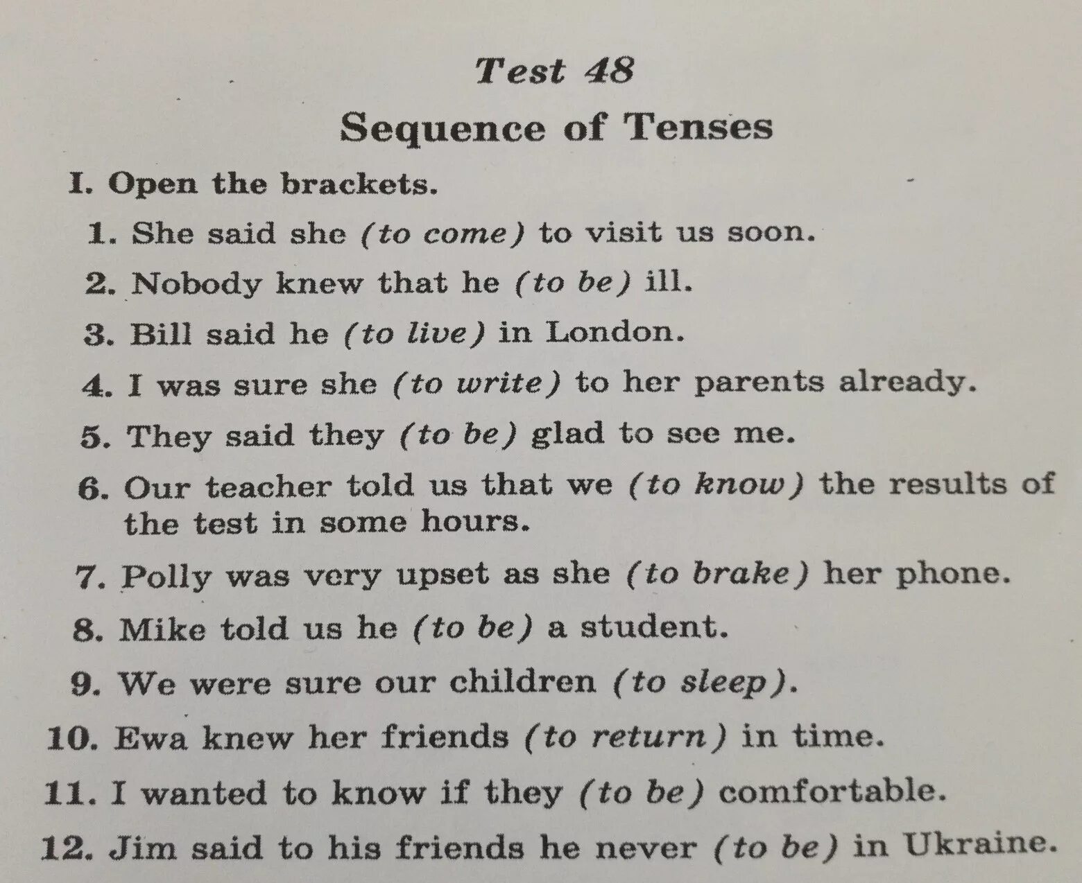 He said that he ответы. Sequence of Tenses упражнения. Sequence of Tenses exercises. Sequence of Tenses Rules. The Rules of the sequence of Tenses таблица.