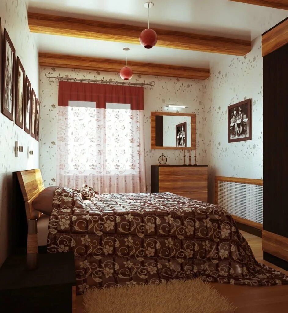 Квартира в деревне. Спальня 12кв м в стиле Кантри. Спальня 10 кв м в стиле Кантри. Спальная комната в деревенском стиле. Маленькая спальня в стиле Кантри.