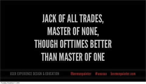 Jack of all trades перевод