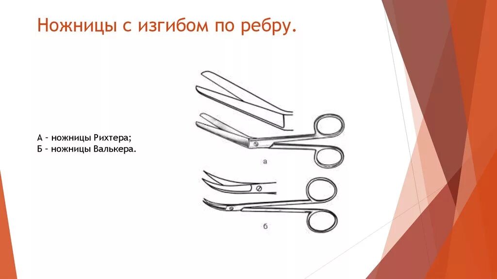 Ребро изгиба. Ножницы изогнутые по ребру Рихтера. Ножницы тупоконечные изогнутые по оси (Рихтера).. Ножницы Купера и Рихтера отличия. Хирургические ножницы Купера и Рихтера.