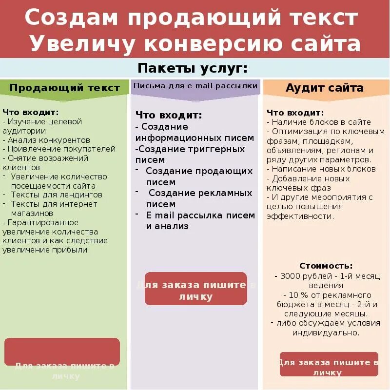 Придумай продающий текст