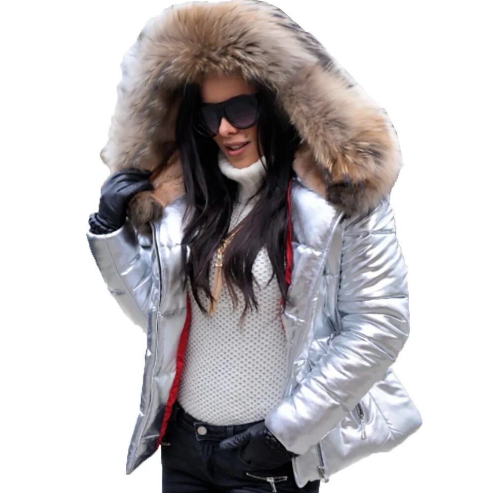 Silver Parka fur Hood. Серебристая куртка. Куртка зимняя женская с капюшоном и с мехом. Куртка зимняя женская серебристая. Купить короткую зимнюю куртку