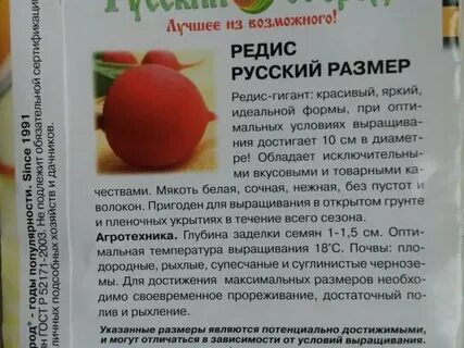 Температура для редиса