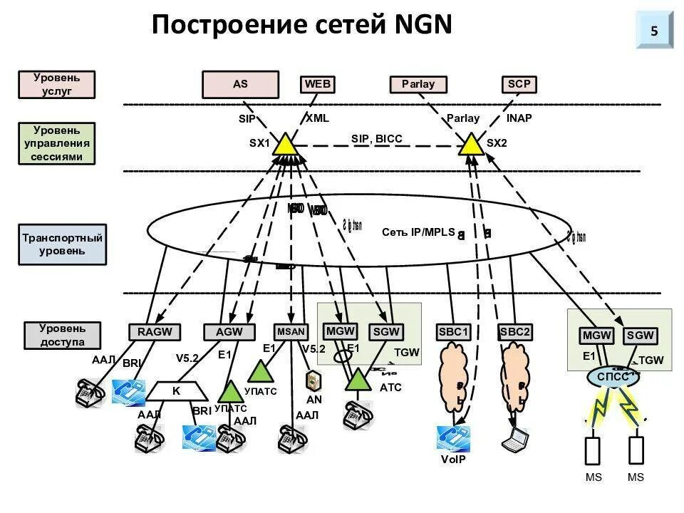 Доступа 3 уровня. Структурная схема NGN. Структурная схема NGN сети. Общая схема построения сети NGN. Уровни мультисервисной сети NGN.