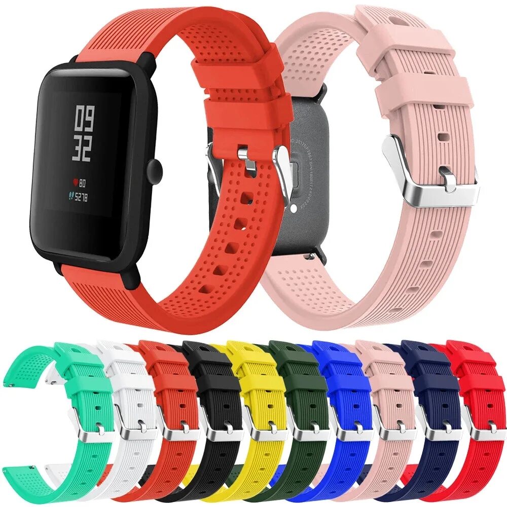 Amazfit bip ремешок купить. Ремешки на смарт часы Xiaomi Amazfit Bip. Amazfit Bip 3 ремешок. Ремешки для амазфит Бип 3. Xiaomi силиконовый ремешок для Amazfit Bip.