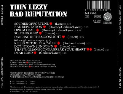 Thin Lizzy "Bad Reputation" .