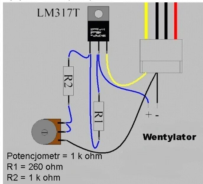 Как регулировать обороты кулера. Регулятор оборотов кулера 12в на lm317. Регулятор оборотов кулера на lm317 схема. Lm317t + переменный резистор схема подключения. Регулятор оборотов кулера 5 вольт.