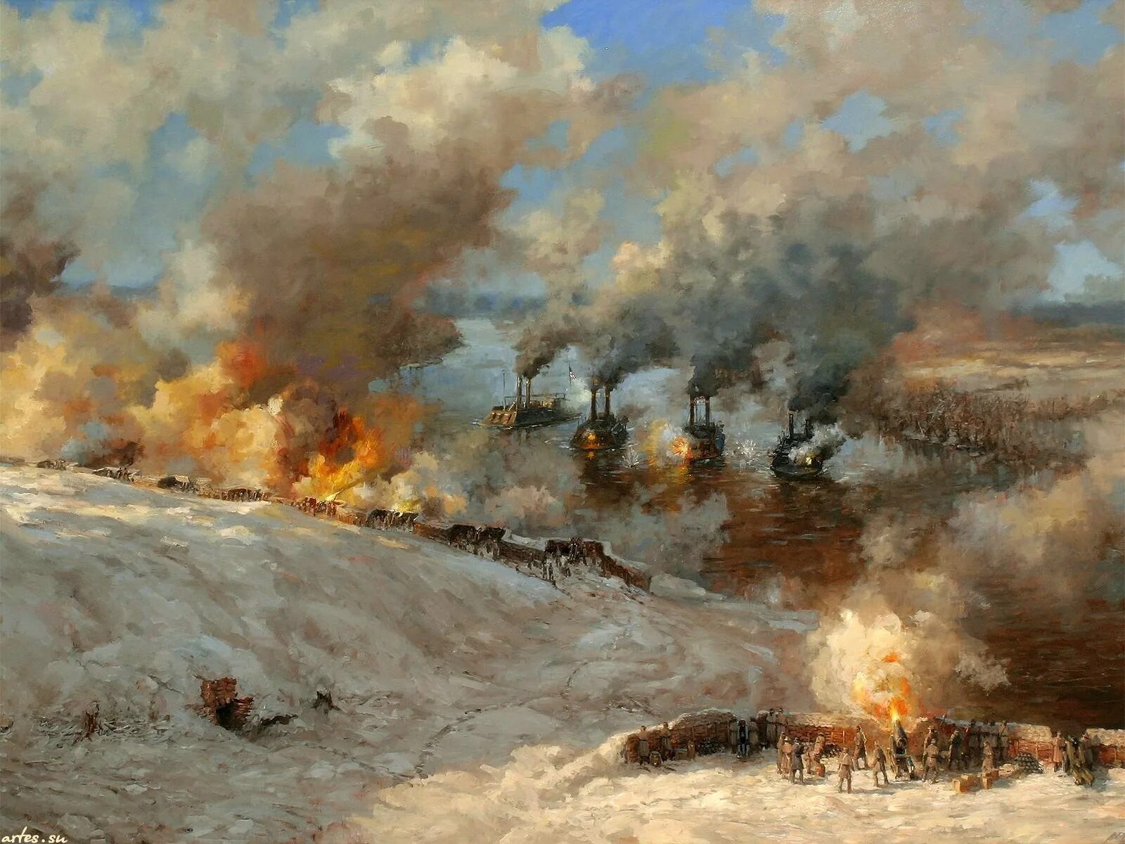 Картина боев. Военный пейзаж. Пейзаж Великой Отечественной войны. Война в живописи. Военный пейзаж живопись.