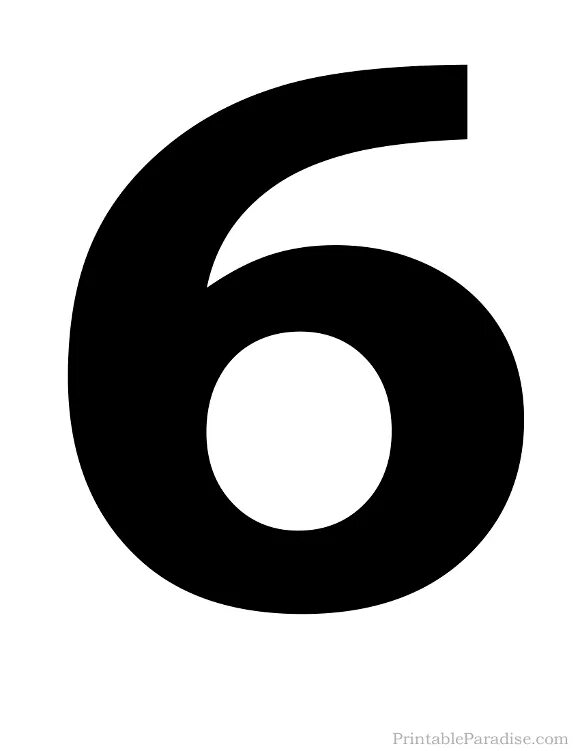 Картинка 6. Цифра 6. Цифра 6 черная. Белые цифры на черном фоне. Большая цифра 6.