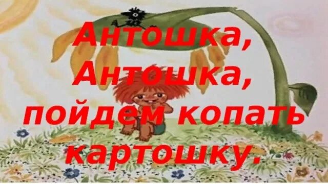 Антошка пойдем копать картошку. АН Тошка будем кар пать картошку. Антошка пошикопать картошку. Слушать песню антошка пойдем копать