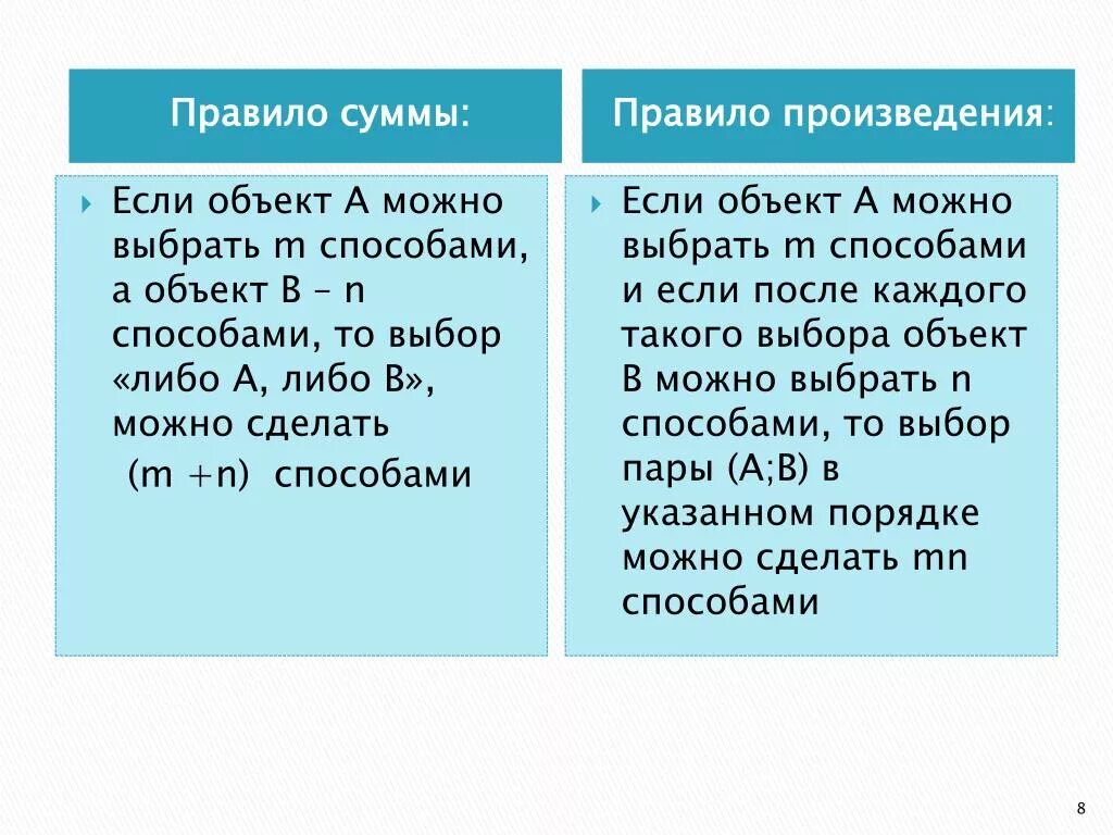 Правила произведения задачи. Правило суммы и произведения. Правило суммы и правило произведения. Правило суммы и произведения в комбинаторике. Правило суммы в комбинаторике.