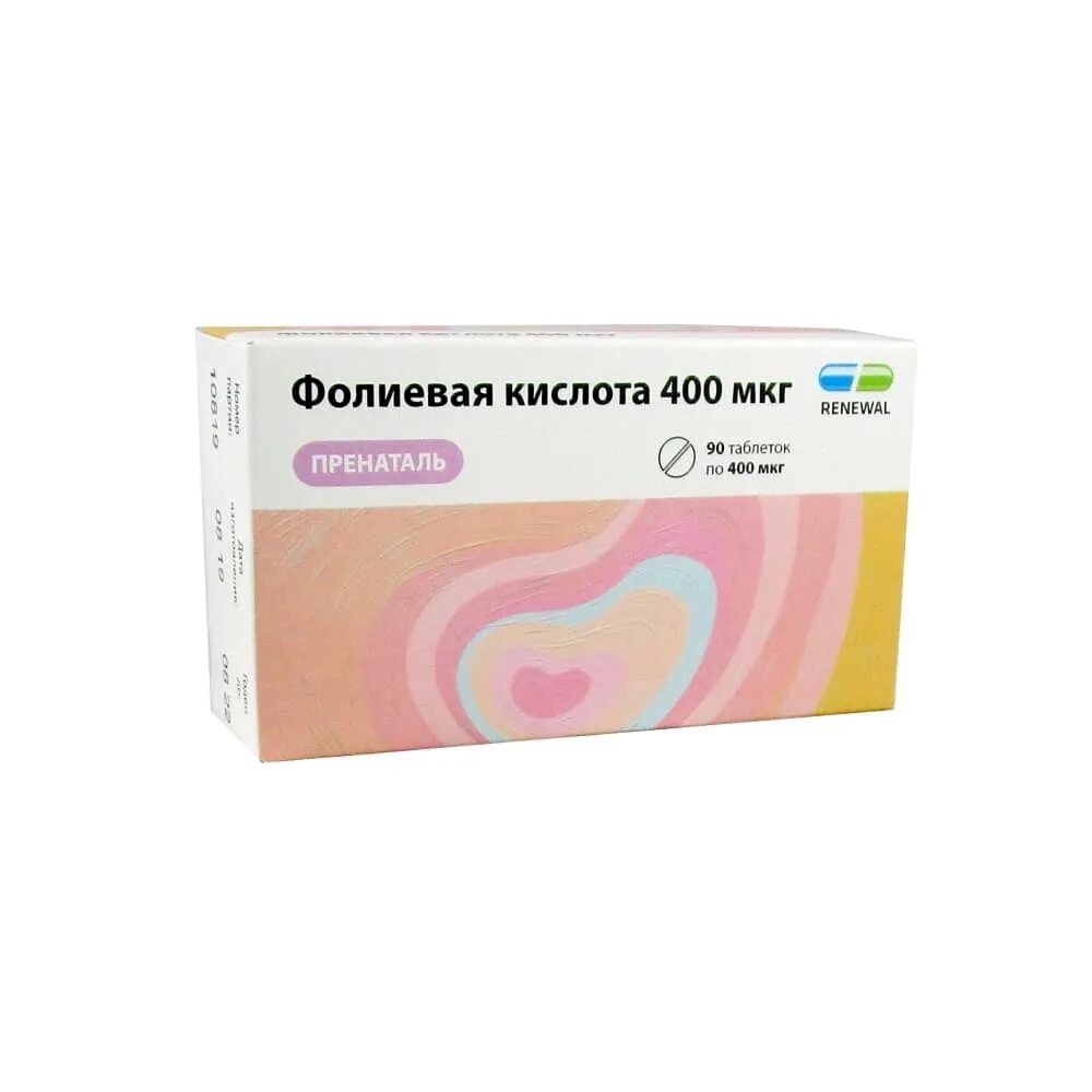 Фолиевая кислота 400 мкг таб 100мг 90 пренаталь реневал БАД. Фолиевая кислота таб.400мкг №90/Renewal. Фолиевая кислота 400мгк. Фолиевая кислота 400 мг пренаталь.