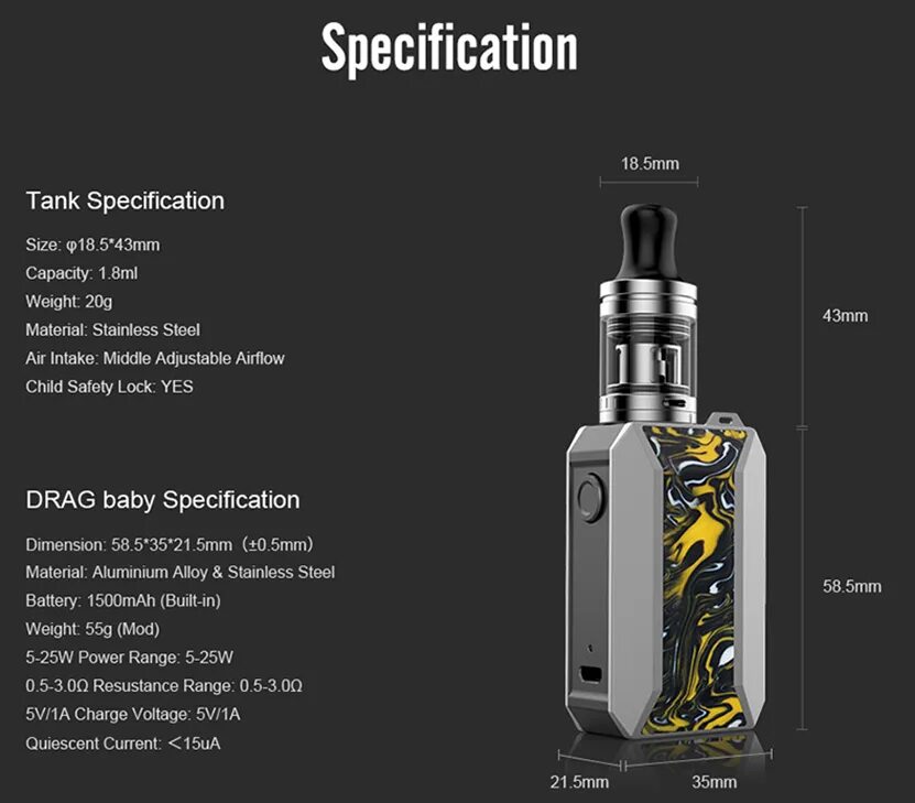 Драг с сколько ватт. Drag VOOPOO Trio Kit. Baby Trio Kit VOOPOO. Drag Baby Trio Kit. Вейп VOOPOO Drag Baby.