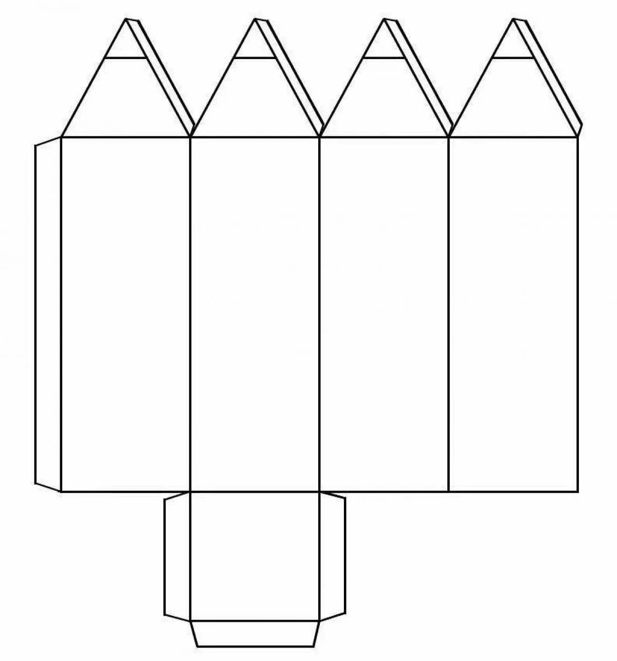 Развертка ц. Цветной карандаш из картона. Коробка в виде карандаша. Развертка коробочки для карандашей. Развертка карандаша.