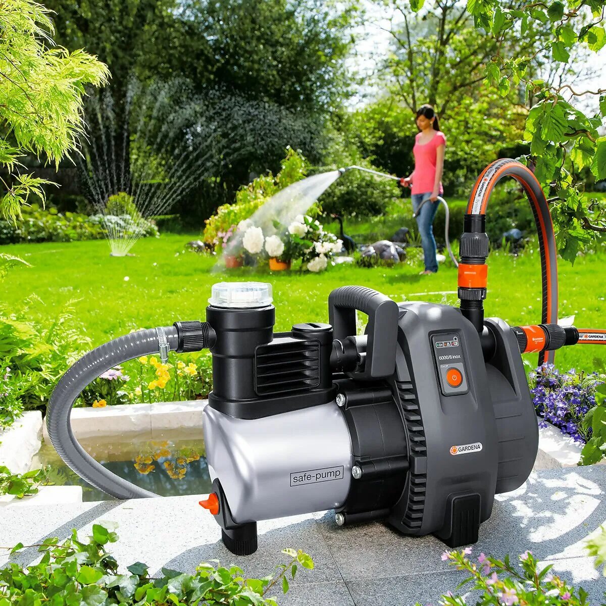 Насос садовый купить. Насос Gardena 6000. Насосная станция Гардена 6000/6. Gardena Garden Pump 4000/5 Jet. Gardena 5000/5 Eco.