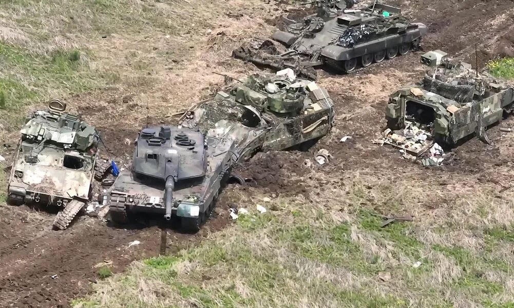 Подбитая натовская техника